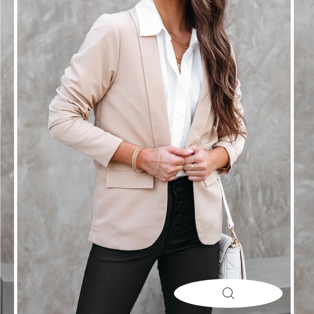 MARYANNE POCKETED BLAZER - TAN